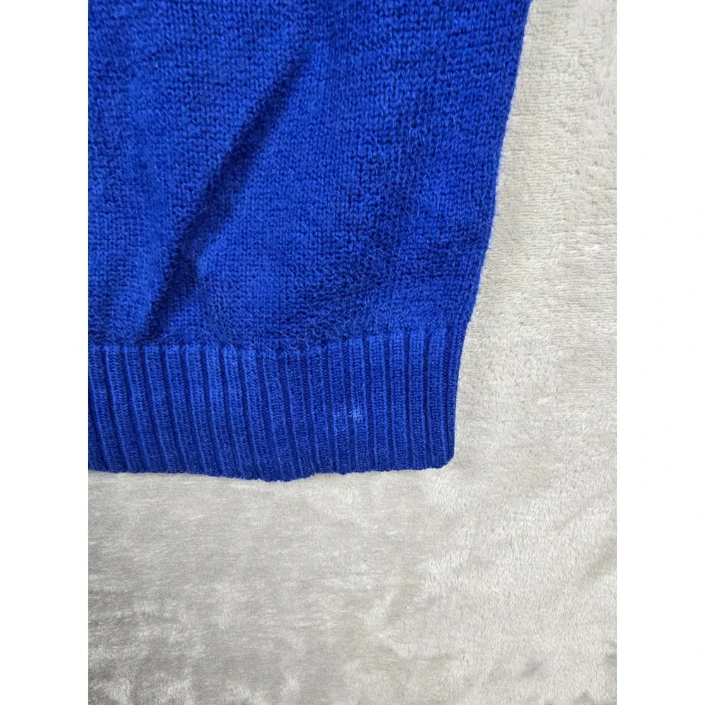 Polo Ralph Lauren Quarter Zip Sweater Mens XXL Blue Cotton Knit Red Pony Logo